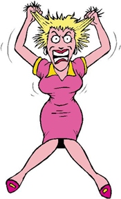 Image result for woman pulling her hair out cartoon